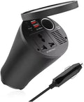 Car Power Inverter 12V DC to 220V AC 150W Cup Holder | Dual USB Ports, AC 220V Output, DC 12V Output, Cigarette Lighter Plug, Compact Cup Design