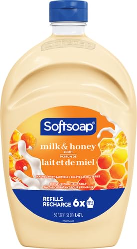 Softsoap Antibacterial Liquid Hand Soap, White Tea & Berry Scent, 50 fl oz | Refill Size, Paraben-Free, Phthalate-Free, Bathroom and Kitchen Hand Soap, Daily Handwashing, Gentle on Hands