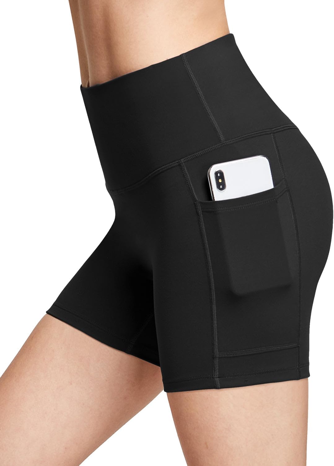 baleaf Women's High Waist Biker Shorts with 3 Pockets