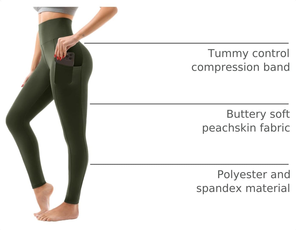 SINOPHANT High Waisted Leggings Women with Pockets