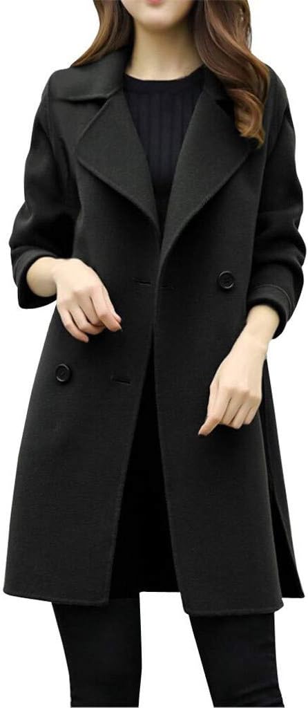 Women Winter Jacket Ladies Solid Long Sleeve Button Autumn Winter Overcoat Cardigan Outwear