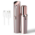 Facial Hair Remover for Women - as Seen on TV Painless Face Shaver - Electric Hair Removal Device for Face Lips Peach Fuzz with Light (Rose Gold)