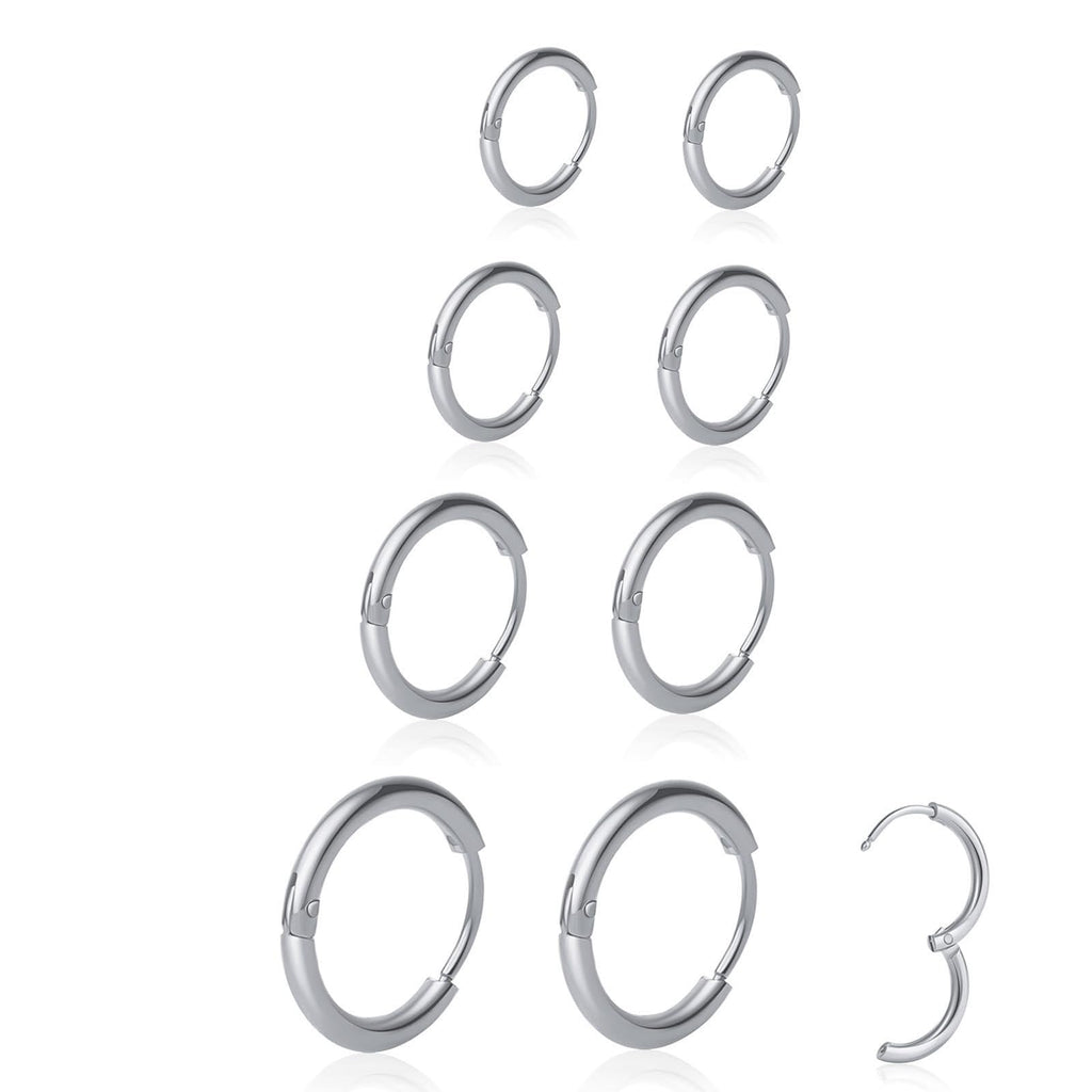1 Pair 6mm Small Hoop Earrings for Women, Huggie Hoop Earrings (Gold/1.6mm)