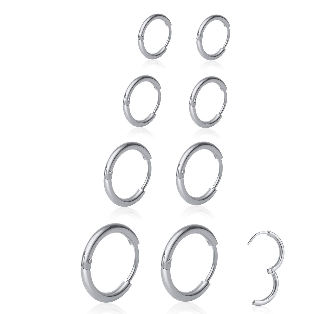 1 Pair 6mm Small Hoop Earrings for Women, Huggie Hoop Earrings (Gold/1.6mm)