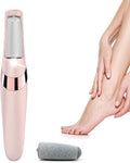 Electric Foot File Rechargeable Electric Foot Callus Remover, Feet Hard Skin Remover Professional Pedicure Tool Waterproof with 2 Rollers 2 Speed LED Light for Cracked, Rough and Dry Skin