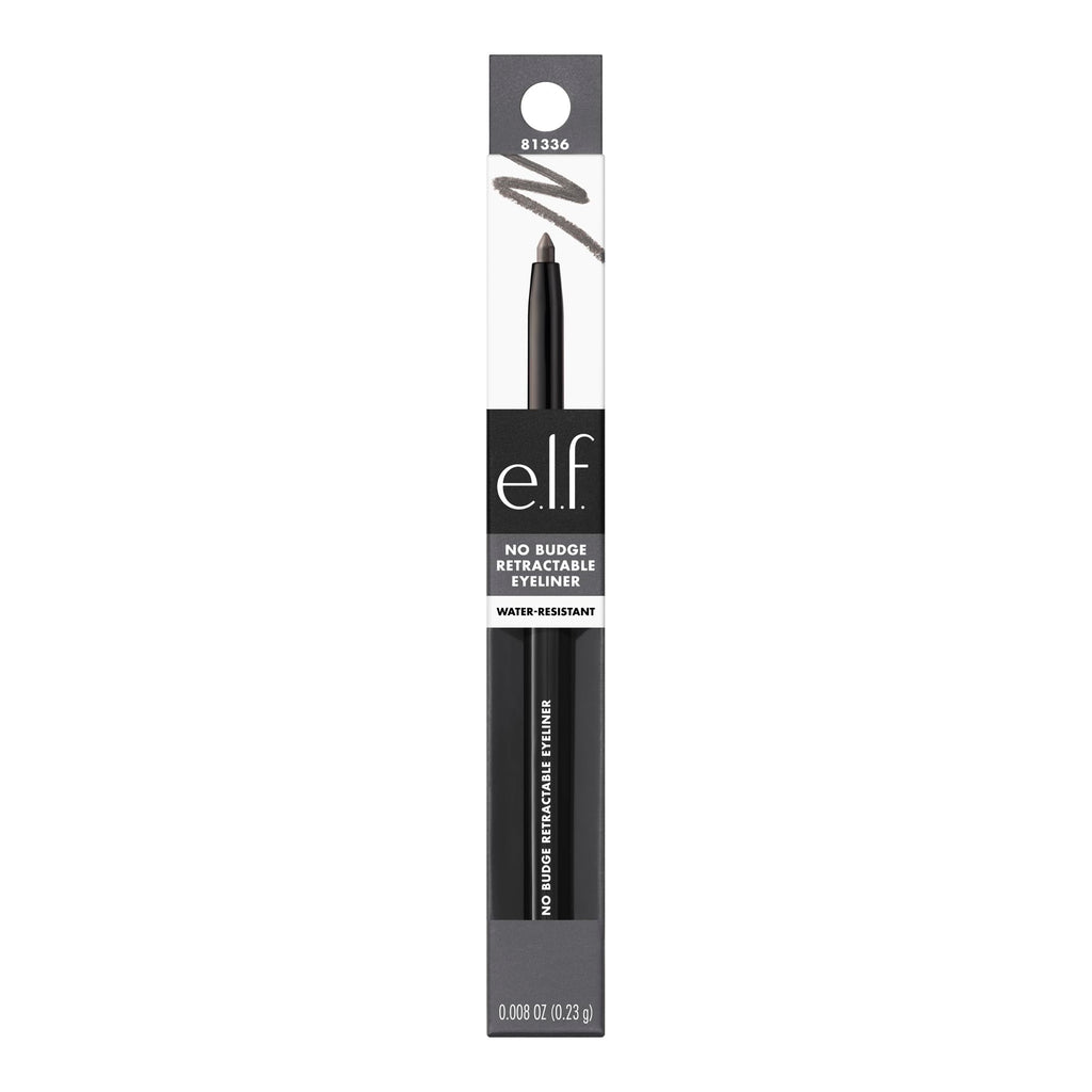 e.l.f. No Budge Retractable Eyeliner, Creamy, Ultra-Pigmented & Waterproof, Creates Bold & Defined Lines, Vegan & Cruelty-Free, Black