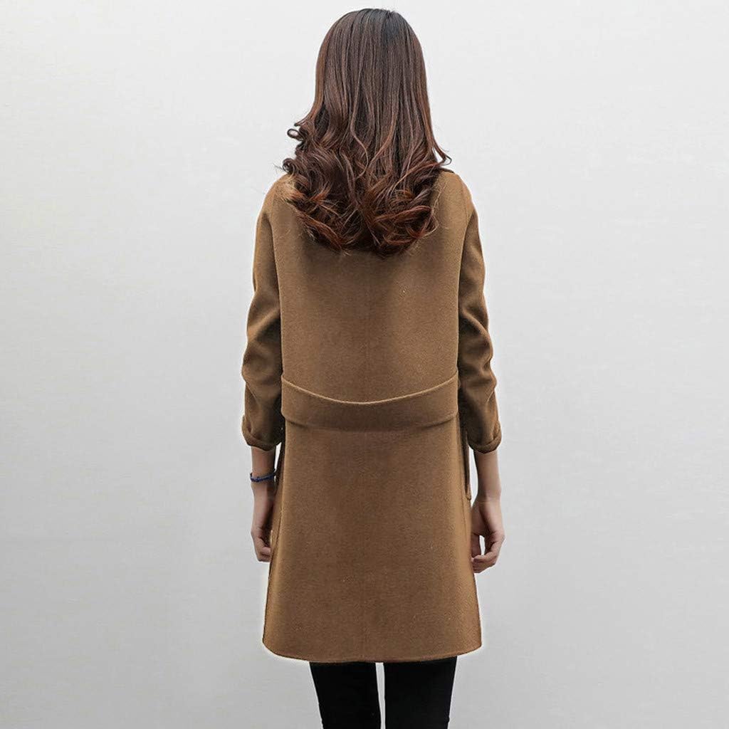 Women Winter Jacket Ladies Solid Long Sleeve Button Autumn Winter Overcoat Cardigan Outwear