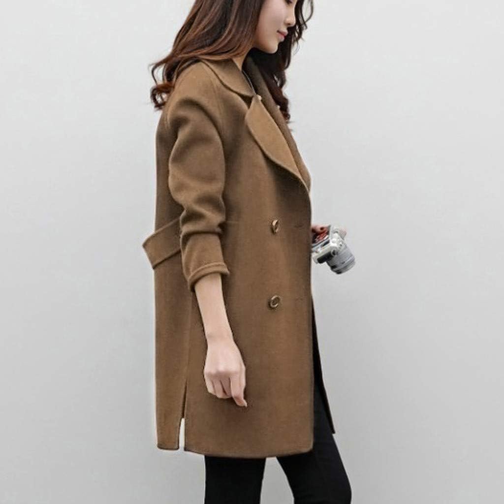 Women Winter Jacket Ladies Solid Long Sleeve Button Autumn Winter Overcoat Cardigan Outwear
