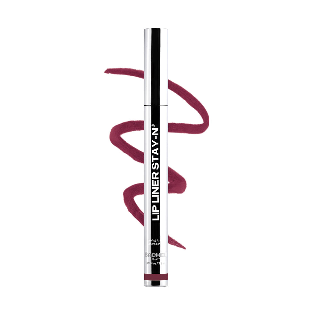 Sacheu Lip Liner STAY-N Peel Off Lip Stain, Longwear, p-INKED | Water-resistant, transfer & smudge-proof, lip tint with hyaluronic acid & vitamin E for conditioning benefits, matte finish