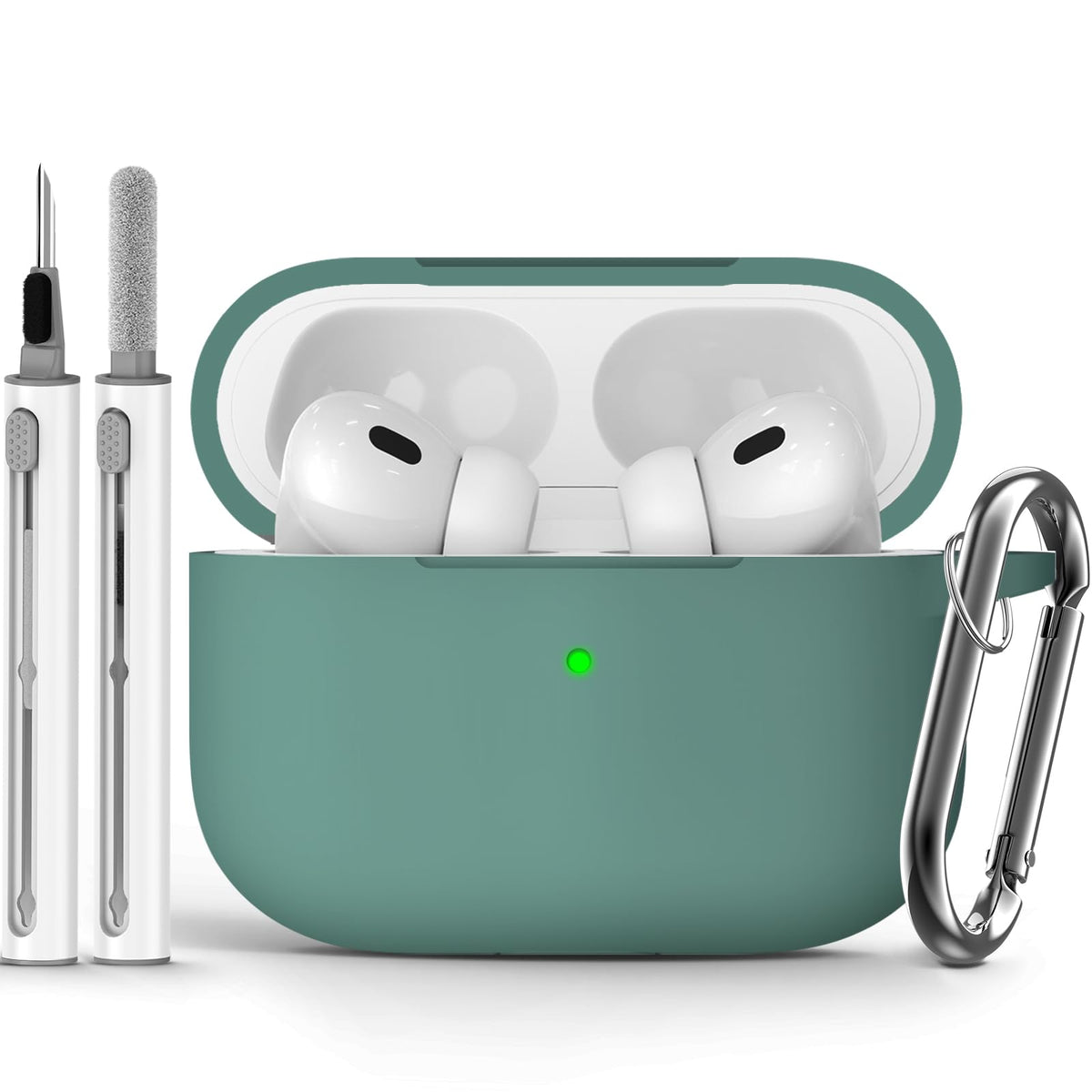 Ljusmicker for AirPods 5/4 Case (2026/2024) with Cleaner Kit,Midnight Blue
