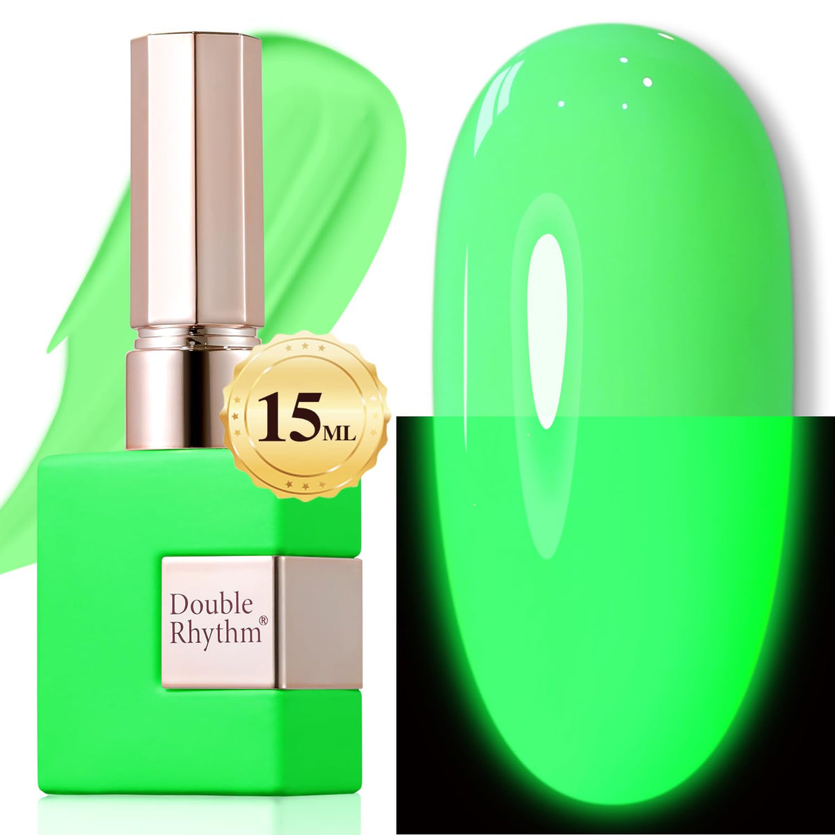 Double Rhythm 15ML Gel Nail Polish Pure Sheer Same Color Same Bottle Gel Polish Art Manicure Salon DIY at Home for Women (Milky White-A1075)