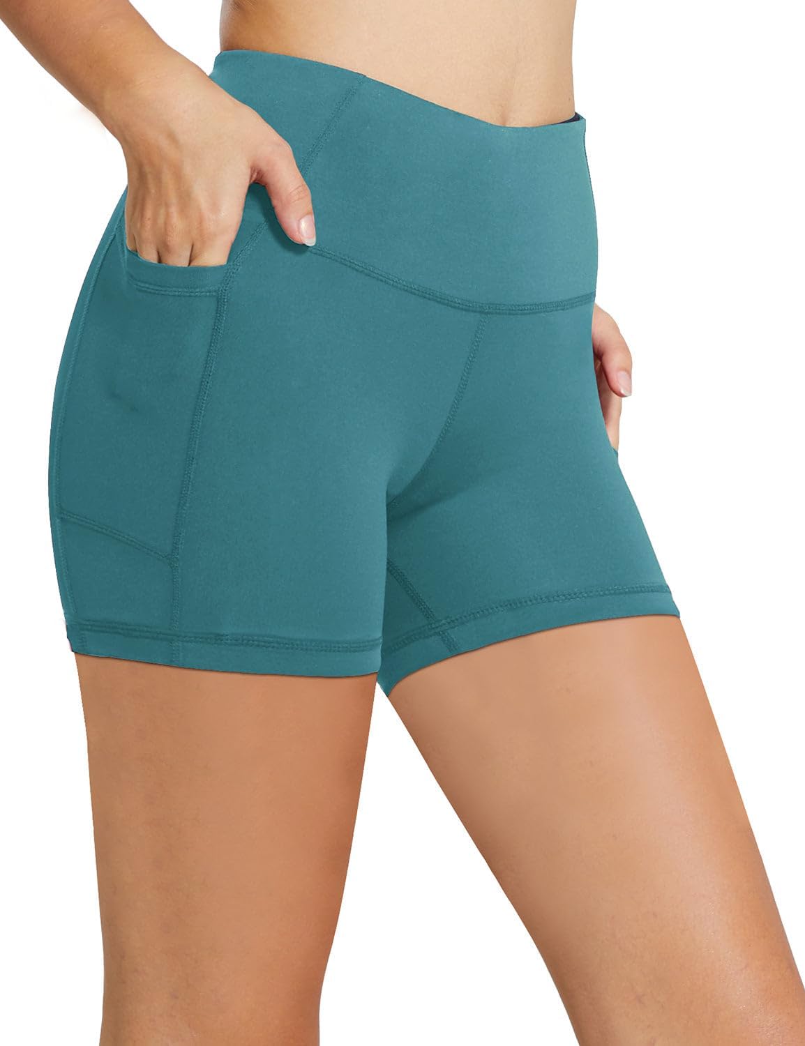 baleaf Women's High Waist Biker Shorts with 3 Pockets