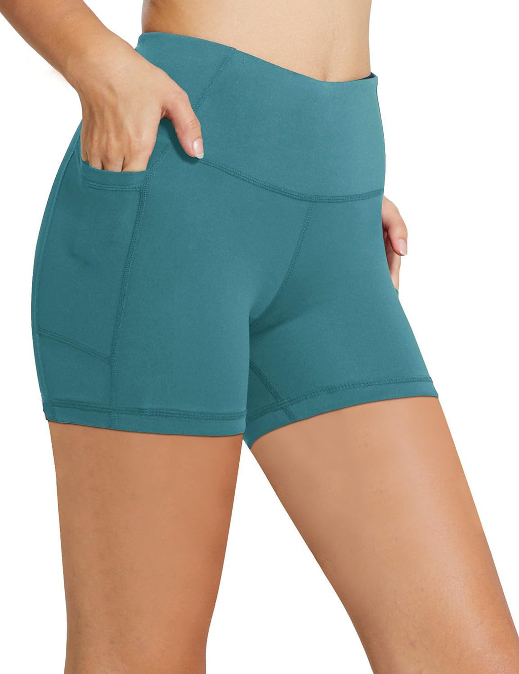 baleaf Women's High Waist Biker Shorts with 3 Pockets