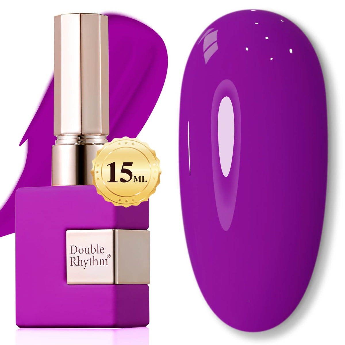 Double Rhythm 15ML Gel Nail Polish Pure Sheer Same Color Same Bottle Gel Polish Art Manicure Salon DIY at Home for Women (Milky White-A1075)