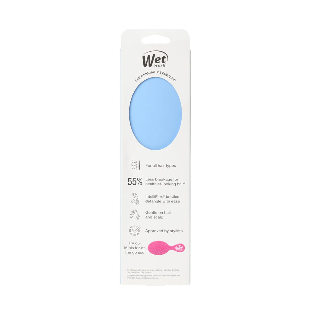 Wet Brush Original Detangler Hair Brush, Sky, For All Hair Textures | Ultra-Soft IntelliFlex Bristles Detangle Wet, Dry & Damaged Hair with Less Breakage, Pain-Free Detangling Brush