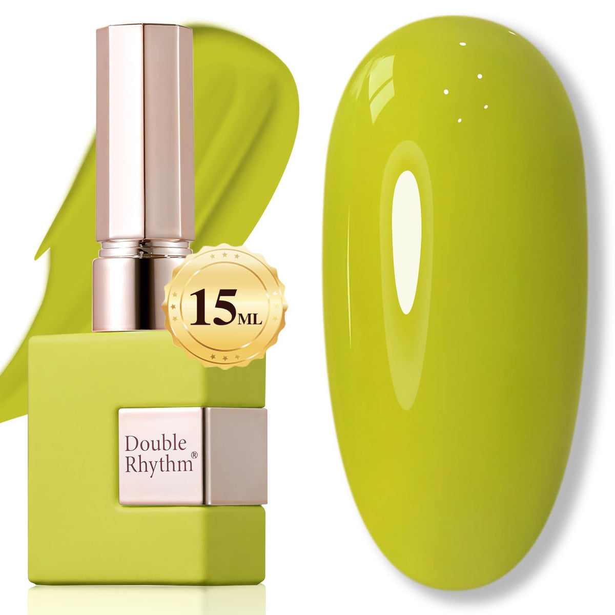 Double Rhythm 15ML Gel Nail Polish Pure Sheer Same Color Same Bottle Gel Polish Art Manicure Salon DIY at Home for Women (Milky White-A1075)