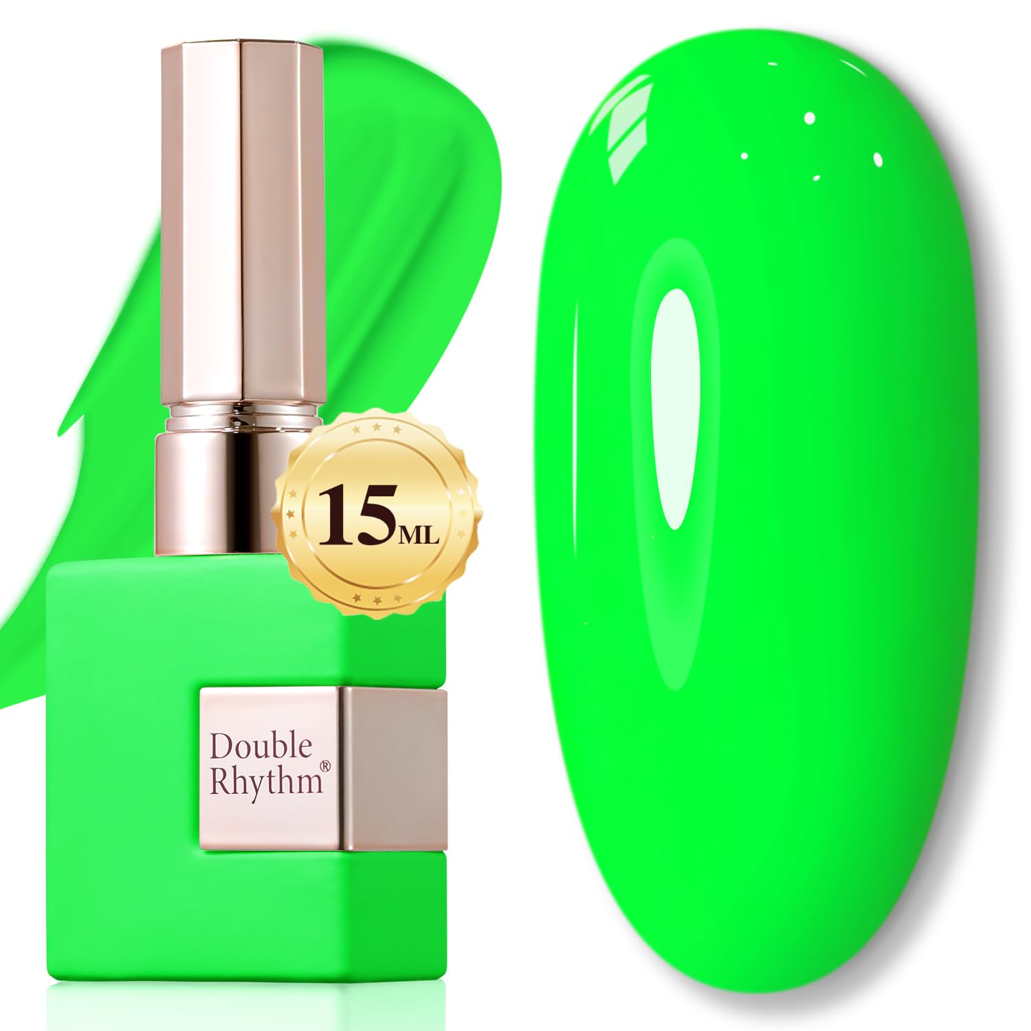 Double Rhythm 15ML Gel Nail Polish Pure Sheer Same Color Same Bottle Gel Polish Art Manicure Salon DIY at Home for Women (Milky White-A1075)