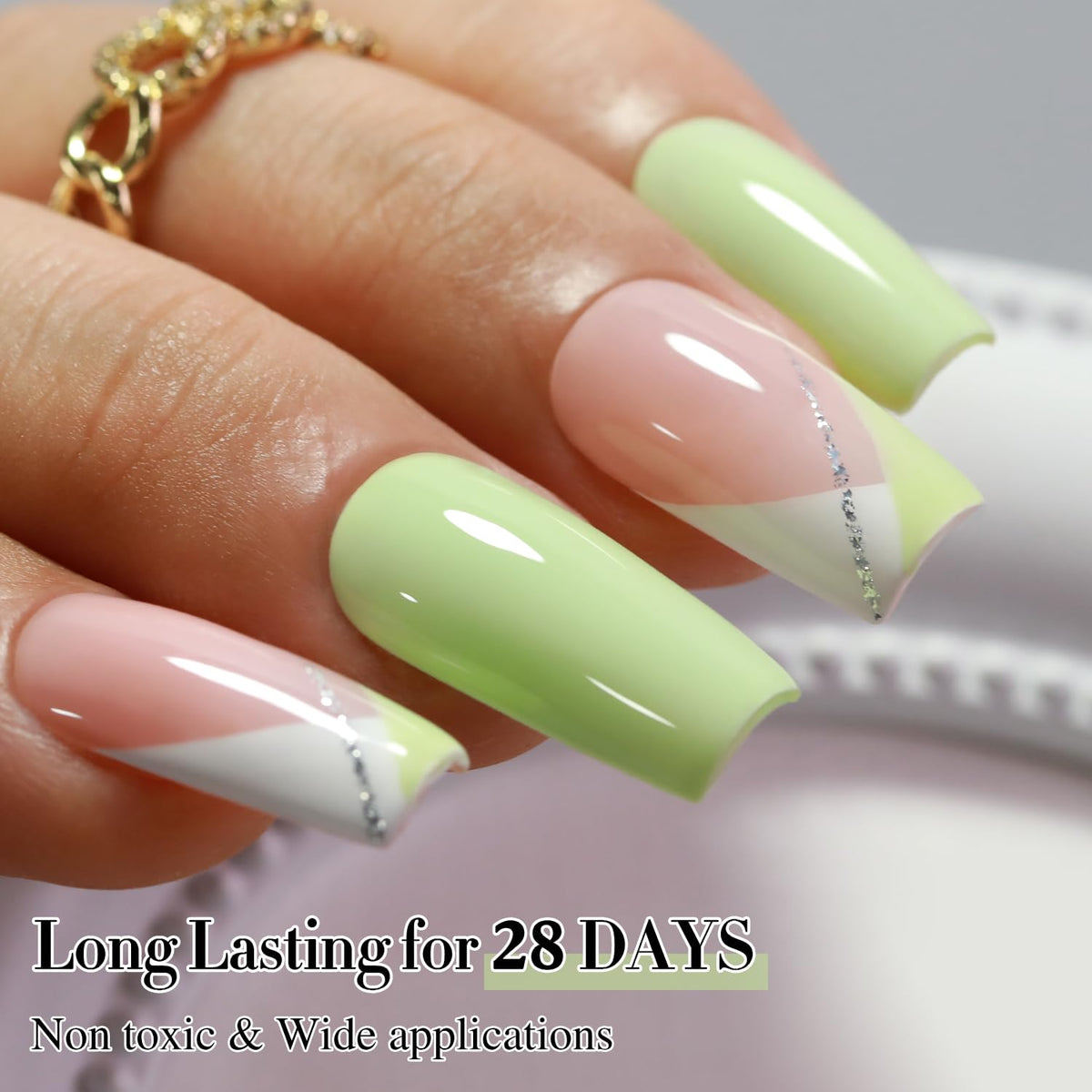 Double Rhythm 15ML Gel Nail Polish Pure Sheer Same Color Same Bottle Gel Polish Art Manicure Salon DIY at Home for Women (Milky White-A1075)