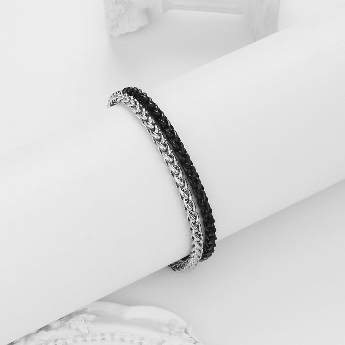 DAYANEY Mens Bracelet Silver and Gold Bracelet for Men Rakhi for Brother