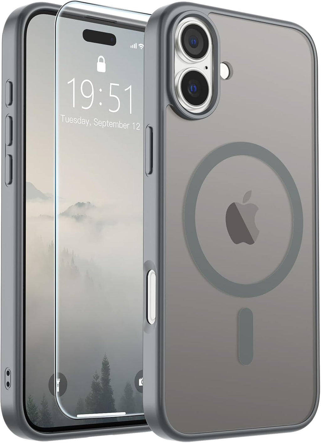 SUPFINE Magnetic for iPhone 16 Case Black