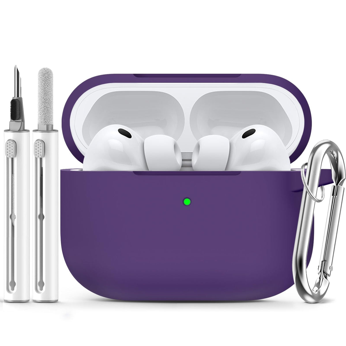 Ljusmicker for AirPods 5/4 Case (2026/2024) with Cleaner Kit,Midnight Blue