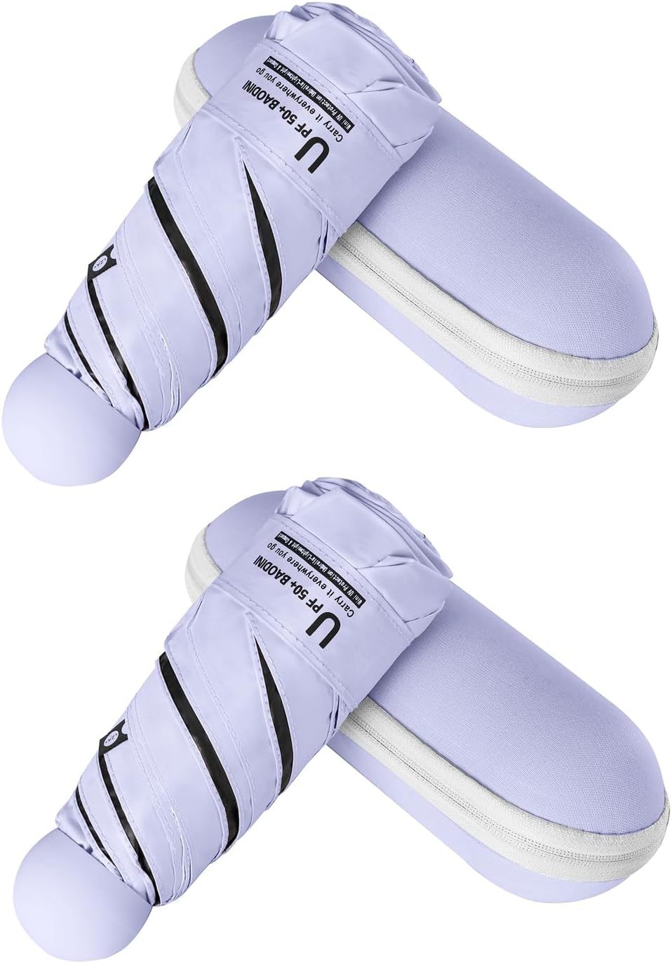 BAODINI Mini Travel Umbrella with UV Sun Protection, Compact Pocket-Size