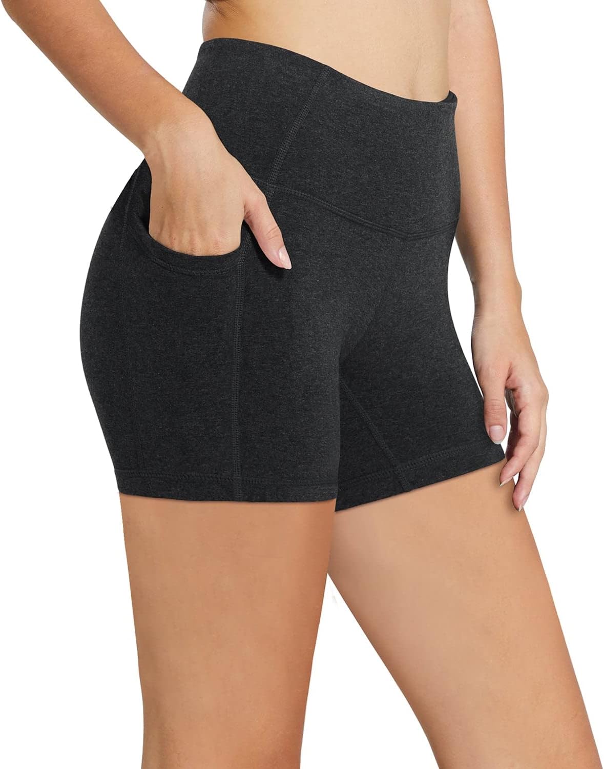 baleaf Women's High Waist Biker Shorts with 3 Pockets