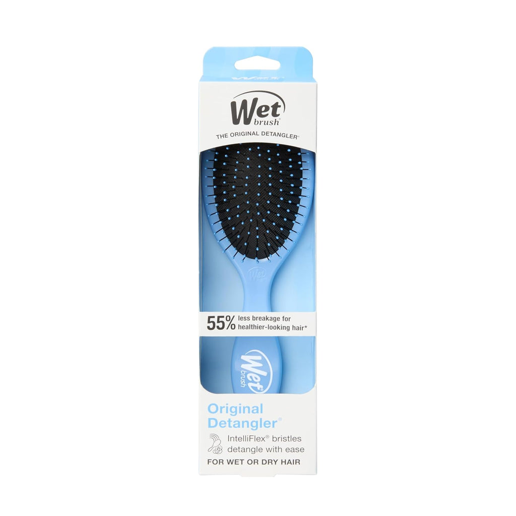 Wet Brush Original Detangler Hair Brush, Sky, For All Hair Textures | Ultra-Soft IntelliFlex Bristles Detangle Wet, Dry & Damaged Hair with Less Breakage, Pain-Free Detangling Brush