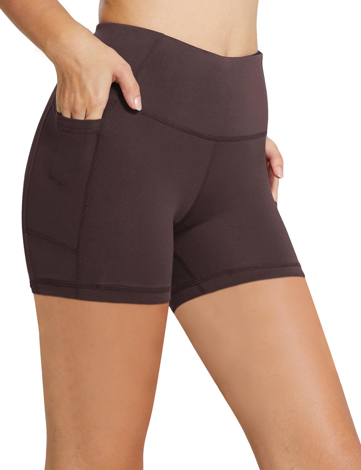 baleaf Women's High Waist Biker Shorts with 3 Pockets