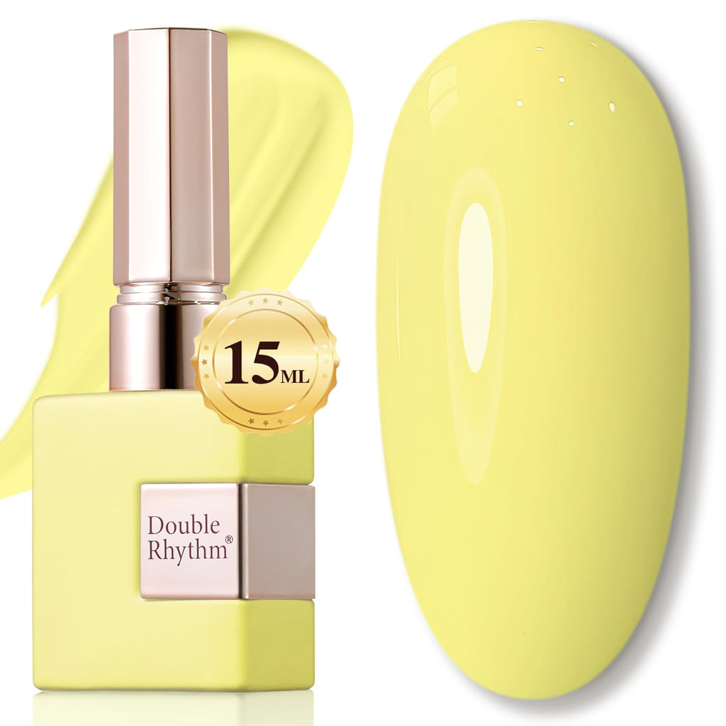 Double Rhythm 15ML Gel Nail Polish Pure Sheer Same Color Same Bottle Gel Polish Art Manicure Salon DIY at Home for Women (Milky White-A1075)