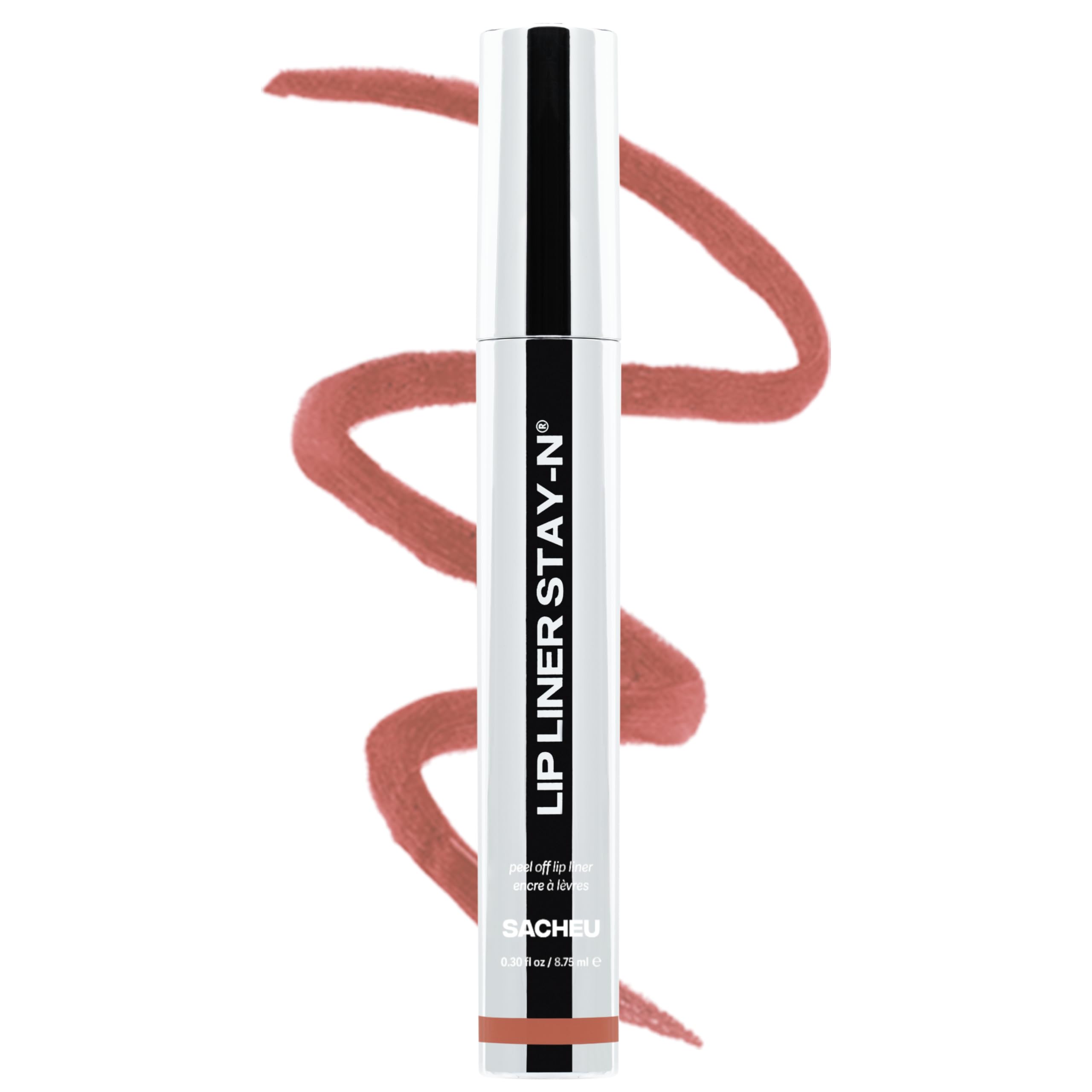 Sacheu Lip Liner STAY-N Peel Off Lip Stain, Longwear, p-INKED | Water-resistant, transfer & smudge-proof, lip tint with hyaluronic acid & vitamin E for conditioning benefits, matte finish