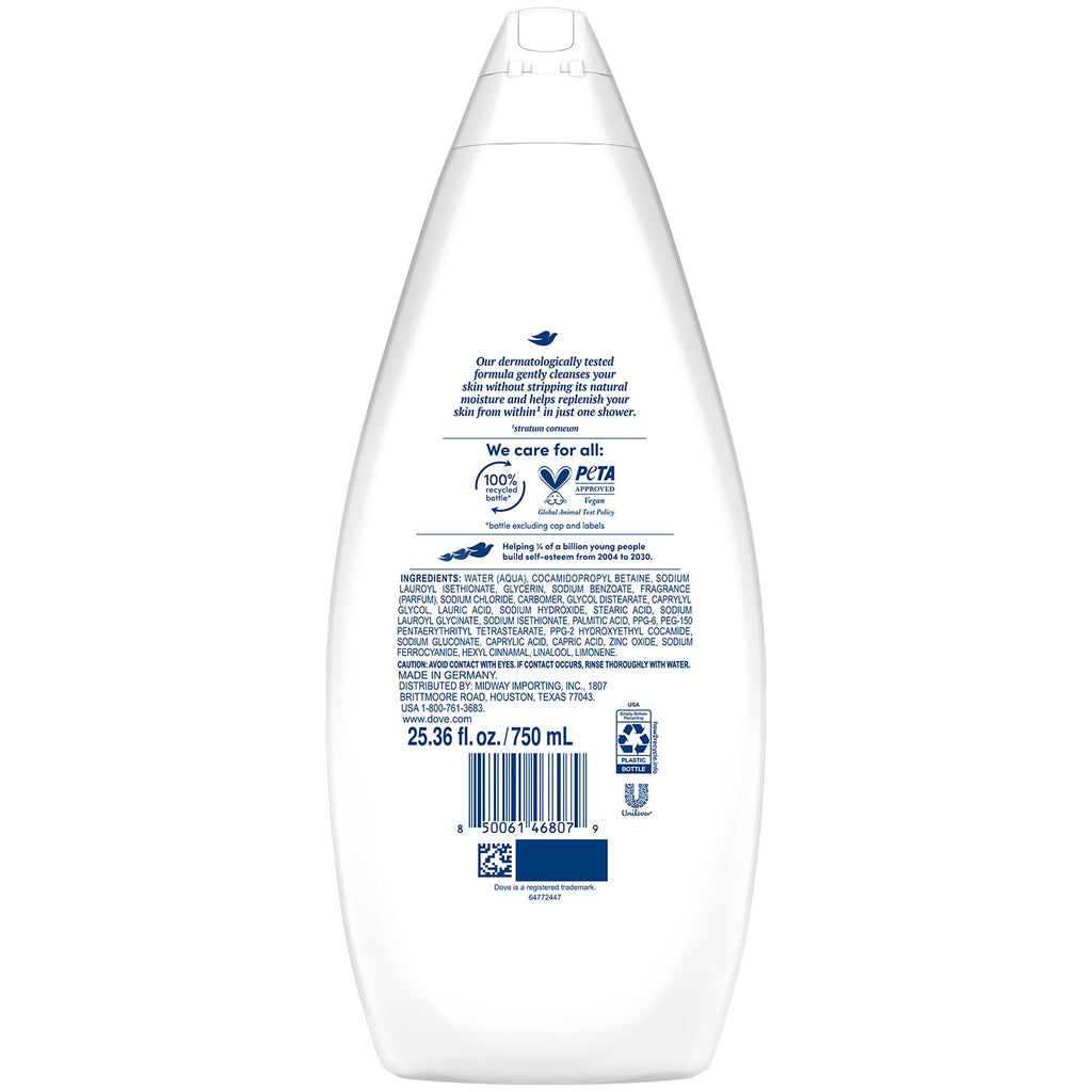 Dove Sensitive Skin Body Wash, 24hr Lotion-Soft Skin, 30.6 oz | Hypoallergenic body wash with MicroMoisture technology for 24-hour hydration and soft skin
