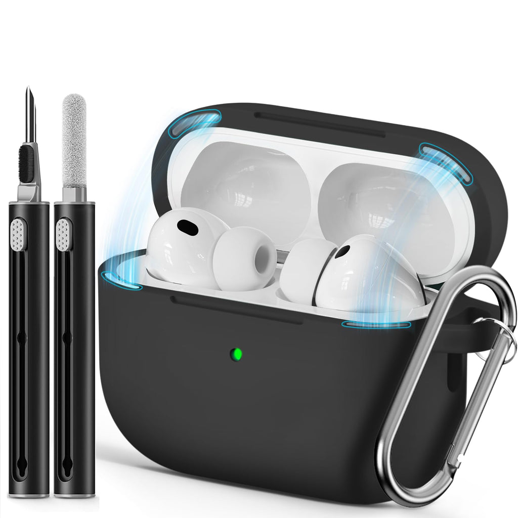 Ljusmicker for AirPods 5/4 Case (2026/2024) with Cleaner Kit,Midnight Blue