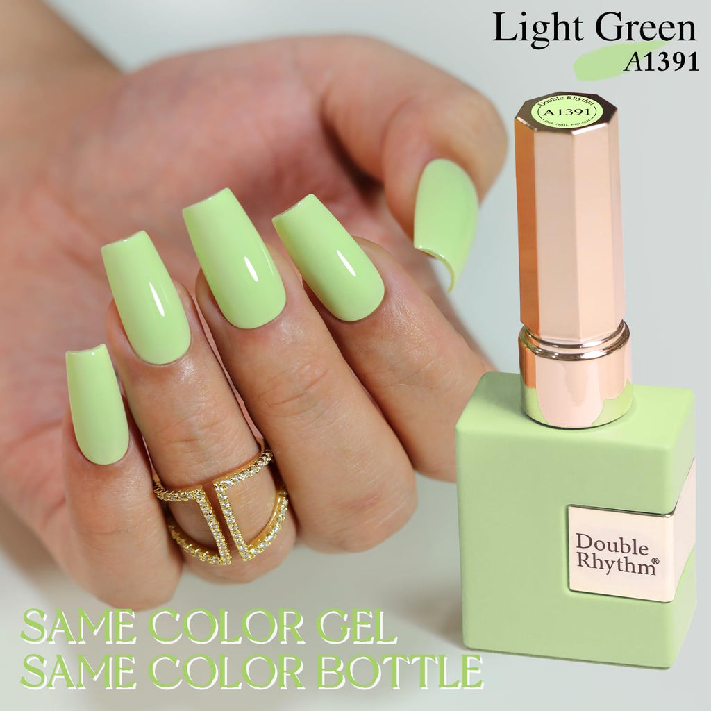 Double Rhythm 15ML Gel Nail Polish Pure Sheer Same Color Same Bottle Gel Polish Art Manicure Salon DIY at Home for Women (Milky White-A1075)