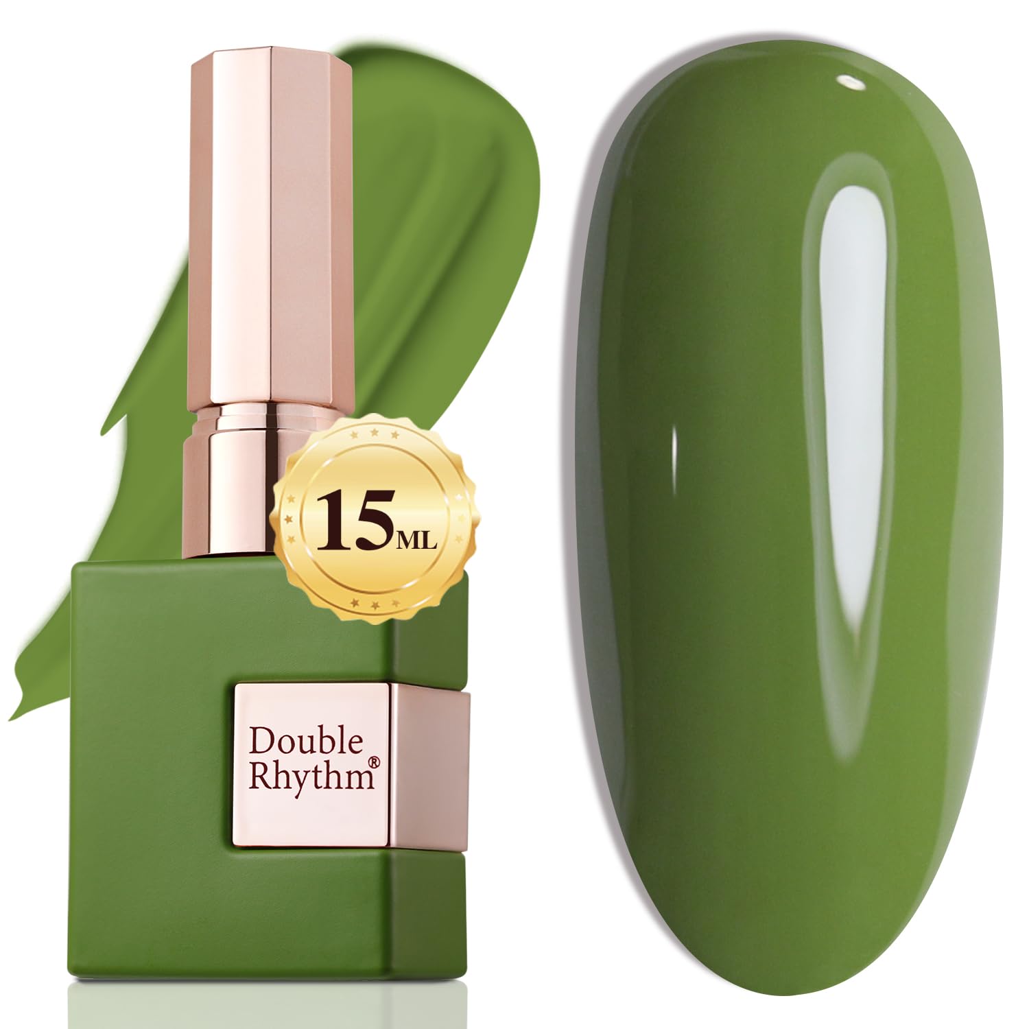 Double Rhythm 15ML Gel Nail Polish Pure Sheer Same Color Same Bottle Gel Polish Art Manicure Salon DIY at Home for Women (Milky White-A1075)