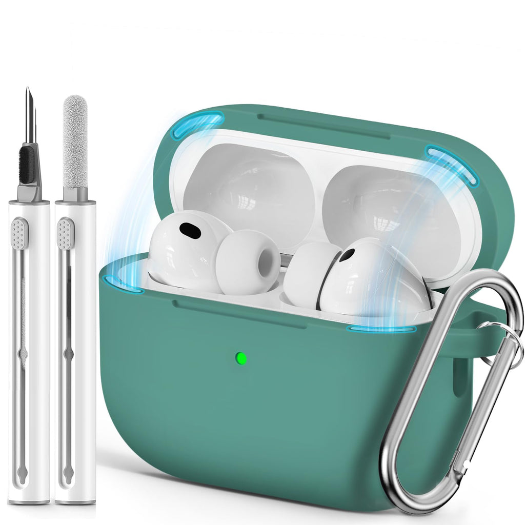 Ljusmicker for AirPods 5/4 Case (2026/2024) with Cleaner Kit,Midnight Blue
