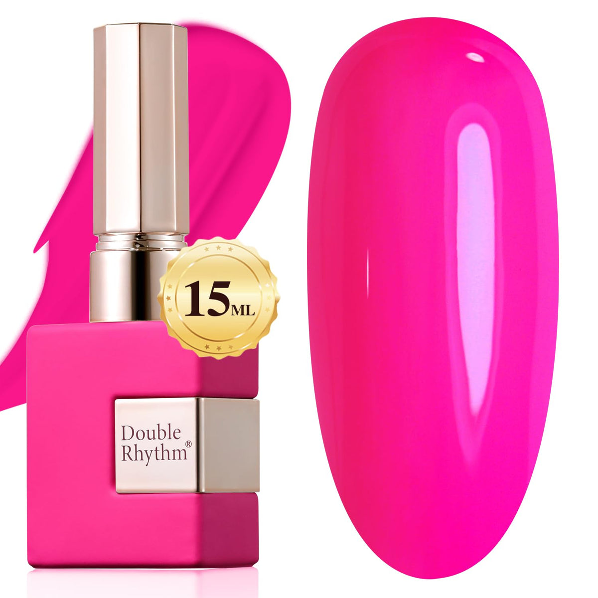 Double Rhythm 15ML Gel Nail Polish Pure Sheer Same Color Same Bottle Gel Polish Art Manicure Salon DIY at Home for Women (Milky White-A1075)