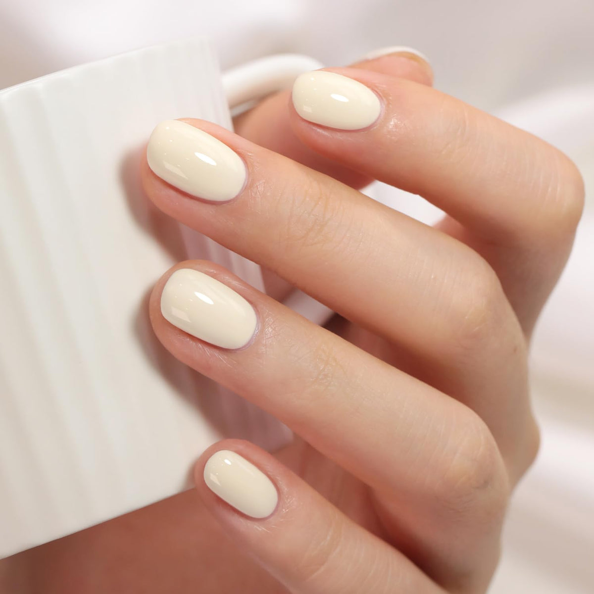 Double Rhythm 15ML Gel Nail Polish Pure Sheer Same Color Same Bottle Gel Polish Art Manicure Salon DIY at Home for Women (Milky White-A1075)