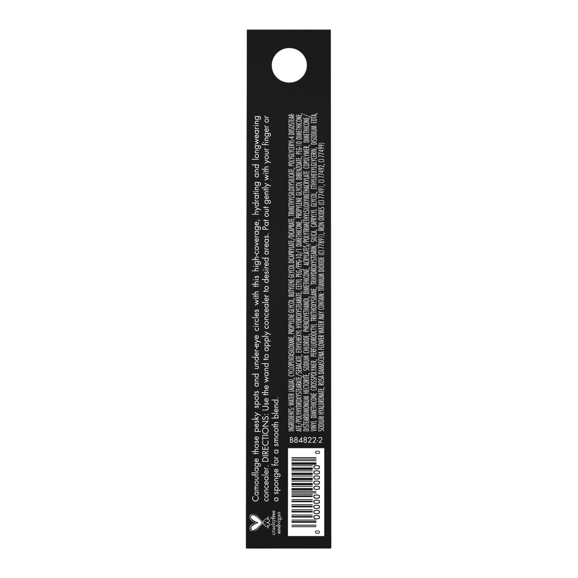 e.l.f. Hydrating Camo Concealer, Covers Blemishes & Under-Eye Circles, Full-Coverage & Delivers A Satin Finish, Vegan & Cruelty-Free, Light Ivory