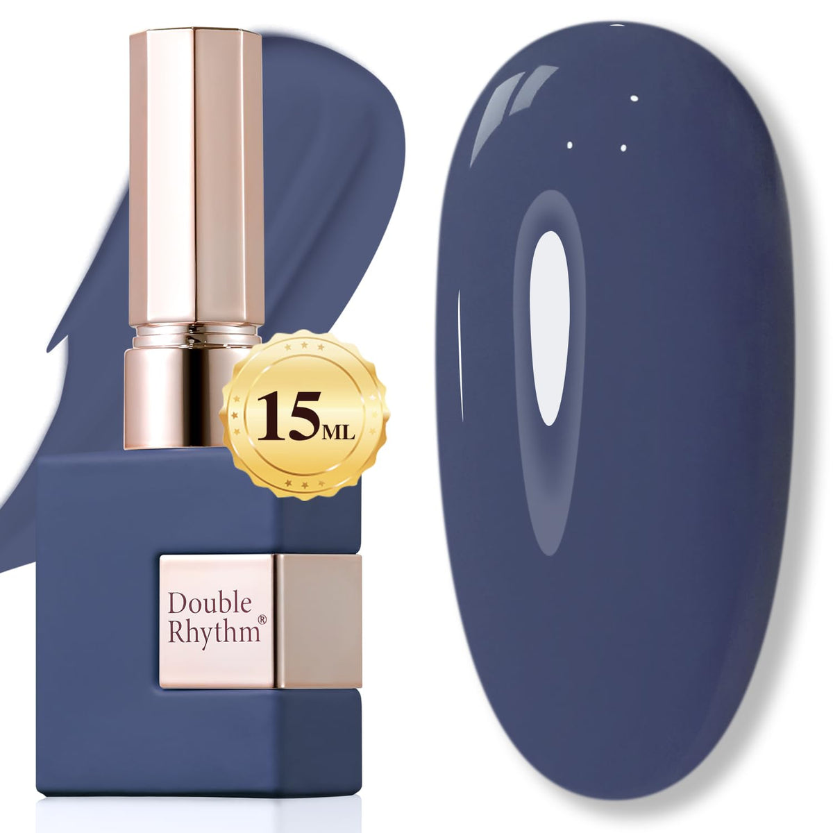 Double Rhythm 15ML Gel Nail Polish Pure Sheer Same Color Same Bottle Gel Polish Art Manicure Salon DIY at Home for Women (Milky White-A1075)
