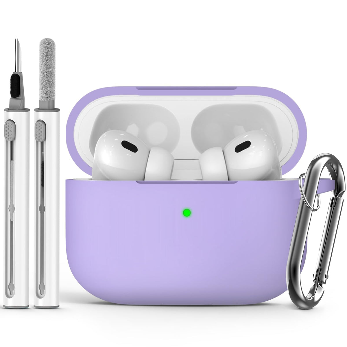 Ljusmicker for AirPods 5/4 Case (2026/2024) with Cleaner Kit,Midnight Blue