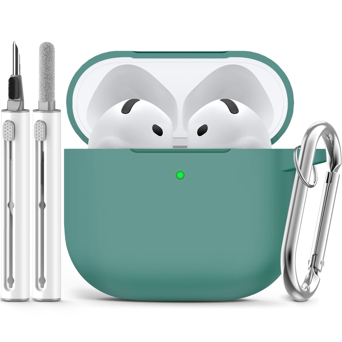 Ljusmicker for AirPods 5/4 Case (2026/2024) with Cleaner Kit,Midnight Blue