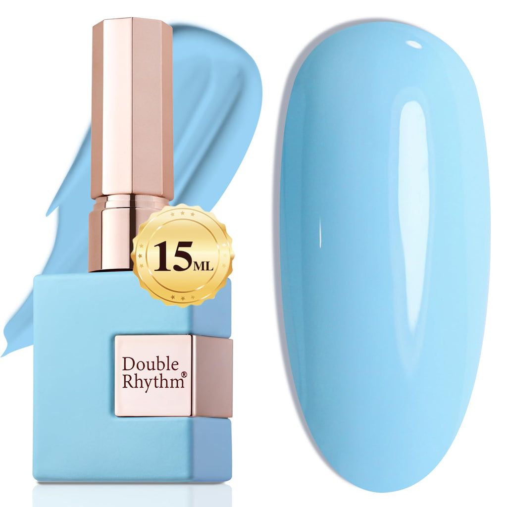 Double Rhythm 15ML Gel Nail Polish Pure Sheer Same Color Same Bottle Gel Polish Art Manicure Salon DIY at Home for Women (Milky White-A1075)