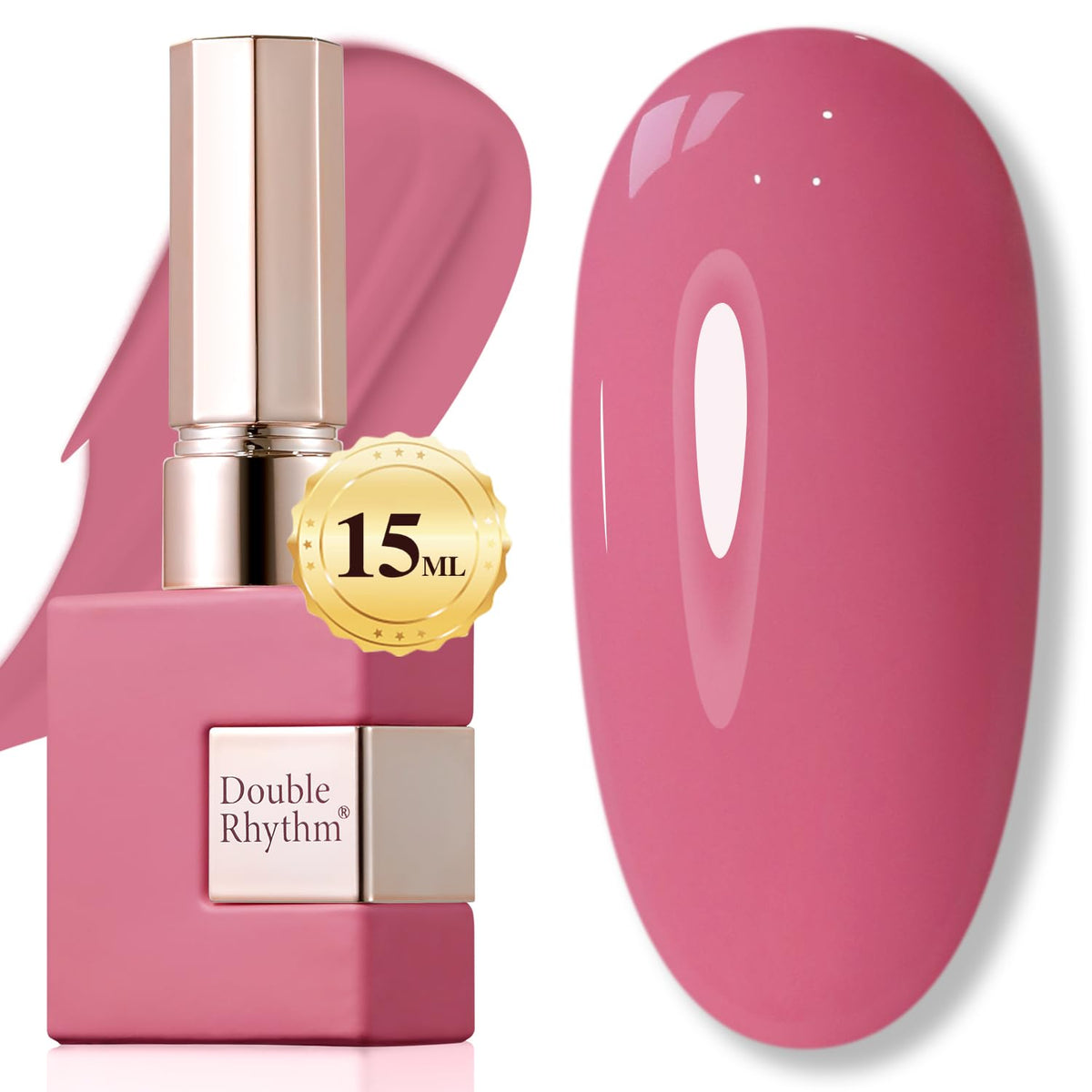 Double Rhythm 15ML Gel Nail Polish Pure Sheer Same Color Same Bottle Gel Polish Art Manicure Salon DIY at Home for Women (Milky White-A1075)