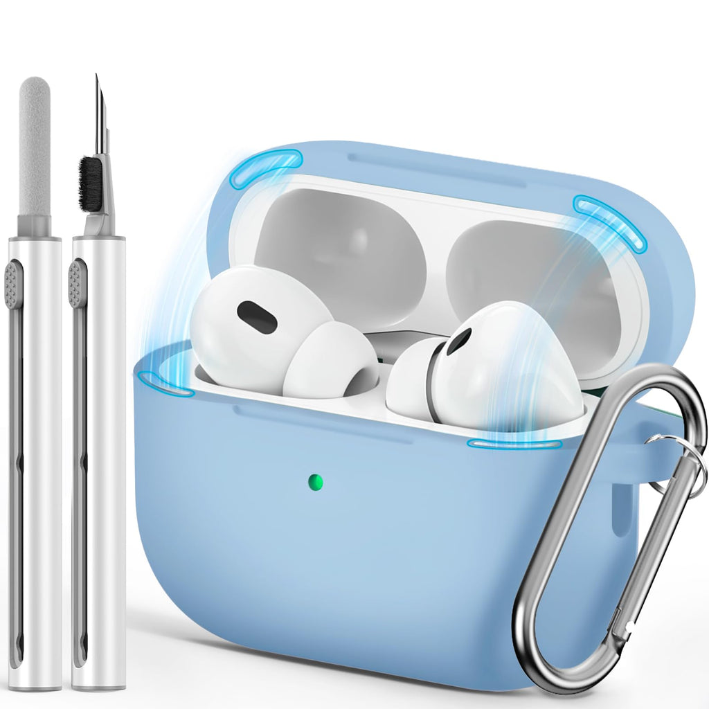 Ljusmicker for AirPods 5/4 Case (2026/2024) with Cleaner Kit,Midnight Blue