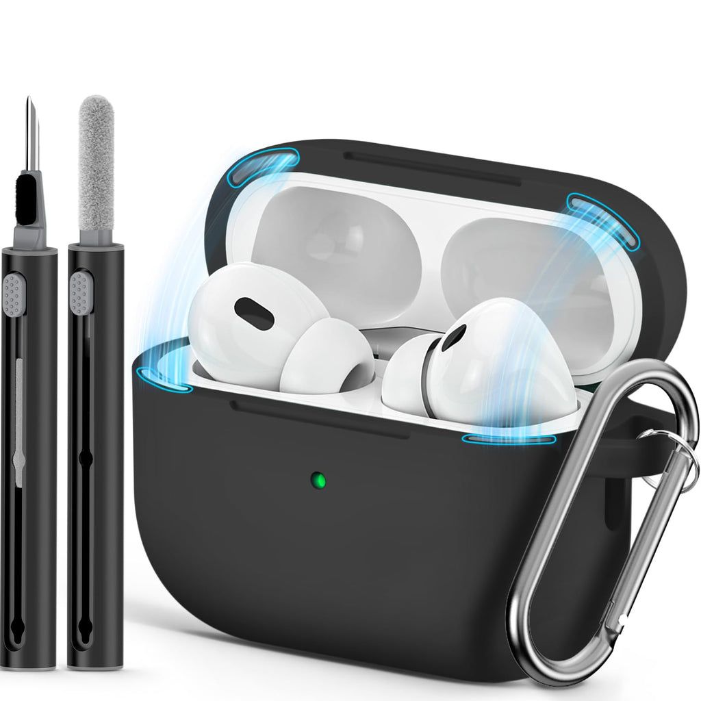 Ljusmicker for AirPods 5/4 Case (2026/2024) with Cleaner Kit,Midnight Blue