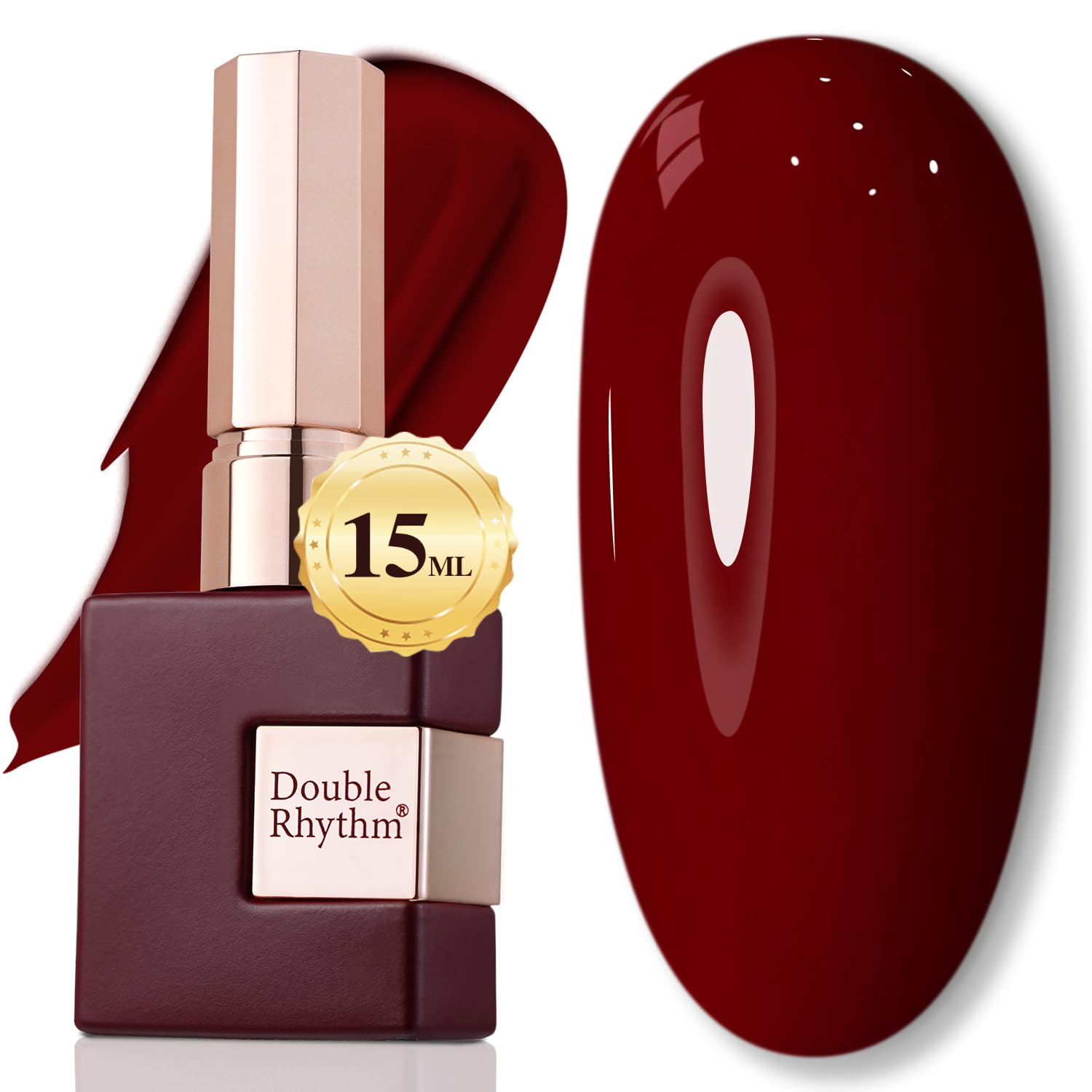 Double Rhythm 15ML Gel Nail Polish Pure Sheer Same Color Same Bottle Gel Polish Art Manicure Salon DIY at Home for Women (Milky White-A1075)
