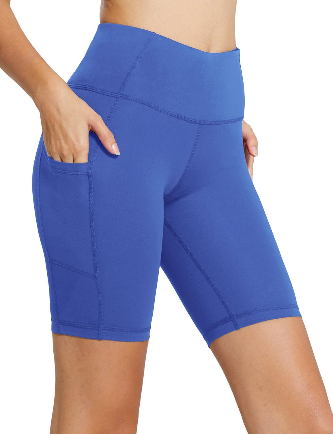 baleaf Women's High Waist Biker Shorts with 3 Pockets
