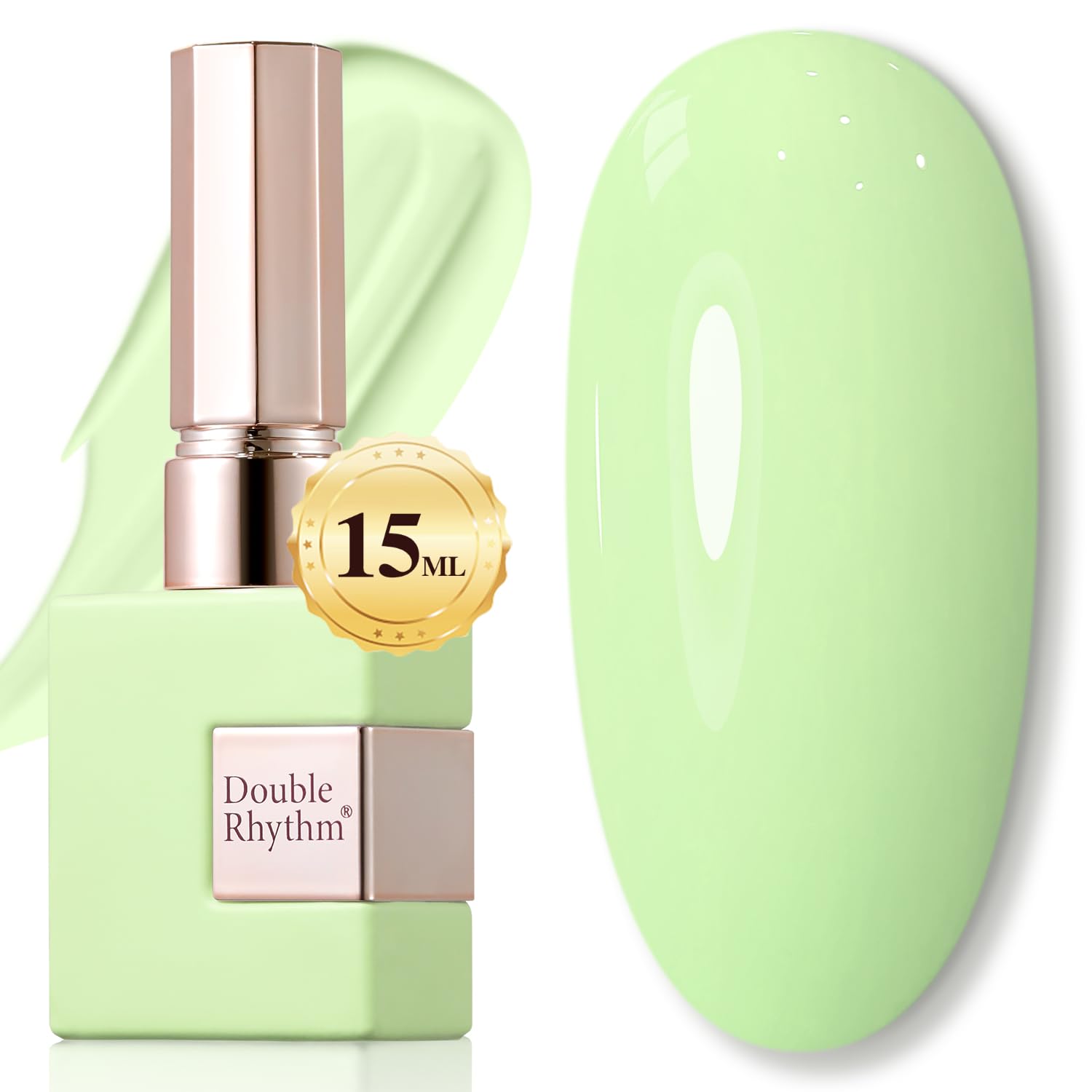 Double Rhythm 15ML Gel Nail Polish Pure Sheer Same Color Same Bottle Gel Polish Art Manicure Salon DIY at Home for Women (Milky White-A1075)