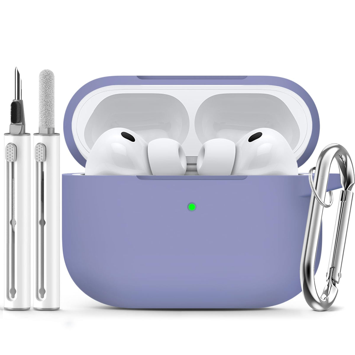Ljusmicker for AirPods 5/4 Case (2026/2024) with Cleaner Kit,Midnight Blue